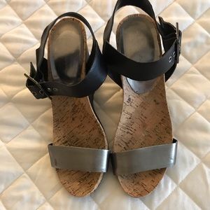 BCBG wedge sandals